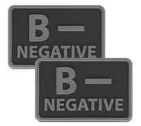 Helikon-Tex Blood Group B/Rh- PVC Patch Black - 2 pcs