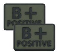 Helikon-Tex Blood Group B/Rh+ PVC Patch Olive green - 2 pcs