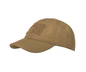Helikon-Tex Folding PolyCotton Rip-Stop Baseball Cap plus velcro - Coyote