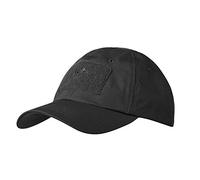 Helikon-Tex PolyCotton Rip-Stop Baseball Cap plus velcro - Black