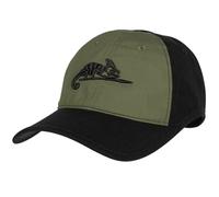 Helikon-Tex Men's Logo Cap - Polycotton Ripstop - Olive Green/Adaptive Green A Logo Cap - Polycotton Ripstop