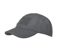 Helikon-Tex Folding PolyCotton Rip-Stop Baseball Cap plus velcro - Shadow Grey