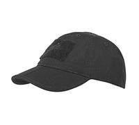 Helikon-Tex Folding PolyCotton Rip-Stop Baseball Cap plus velcro - Black