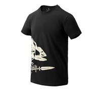 Helikon Full Body Skeleton Mens T-Shirt Military Graphic Gym Top Cotton Black