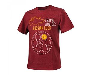Helikon-Tex Men's Travel Advice: Russian Luck T-Shirt Melange Red Size L