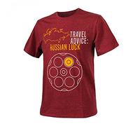 Helikon-Tex Men's Travel Advice: Russian Luck T-Shirt Melange Red Size XXL