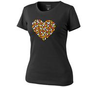 Helikon Women's T-Shirt Chameleon Heart Casual Tee Gym Cotton Basic Top Black