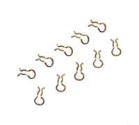 Helilyco 10 PCS for Bicycle Caliper Fixing Clips, Oil Slick Stainless Steel Snap Rings Brake Pad Replacement and Axle Security