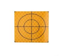 Helilyco 100-Pack Yellow Acrylic Reflective Targets for Total Station and Survey Instruments 20x20 to 60x60mm Sizes Crosshair Marking for Bridge Tunnel and Building Monitoring(60x60mm)