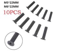 Helilyco 10Pcs Fixing Screw M5/M6 22mm Left Hand Thread for UNF Drill Chuck Shank Adapter Electrical Drill Accessories