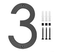 Helilyco 12 Inch Modern Floating House Numbers, Stainless Steel Powder Coated 3D Door Numbers for Home Exterior Wall Gate and Garage Deco(3)