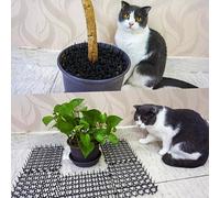 Helilyco 12 Pack for Cat Scat Mats Garden, Humane for Plastic Spike Strips to Stop Cats and Dogs Climbing or Digging, Prickle Barriers Plants, Poles and Trees, 200x155mm