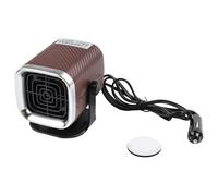 Helilyco 12V/24V Square Portable Car Heater Windscreen Defogger Vehicles 100W 150W, ABS Fireproof, Easy-Tape Mount, Black/Brown