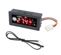 Helilyco 12V 4-Wire for PWM Fan Temperature Controller, 3A Regulator with Digital Display, Silent Operation Computer Cooling Systems(3P + black dots)