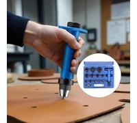 Helilyco 14 PCS Hole Punch Set 5-35 mm High Carbon Steel Punching Tools for Leather Rubber Plastic with Storage Box