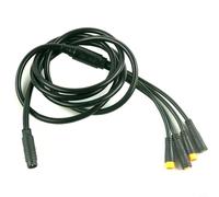 Helilyco 175mm 1 to 4 E-for Bike Controller Extension Cable, Waterproof Integration Wire Electric for Bicycle, Copper Core Black Line