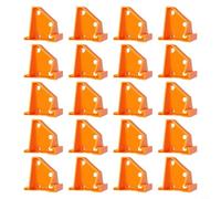 Helilyco 20 Pack Double Headed Flooring Spacers, Triangular Plastic Gaskets for 1/4 and 1/3 Inch Wall Gaps, Resistant Installation Tools(orange)