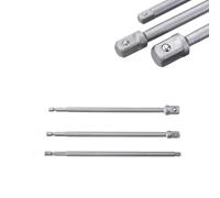 Helilyco 200mm Socket Adapter Hex Shank to 1 4" 3 8" 1 2" Extension Bar for Impact Drivers Drill Bits Tool with Chrome Vanadium Steel