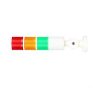 Helilyco 220V Three Color LED Signal Tower Light with Buzzer, Foldable Stacking Lamp Machine Tool and Workshop Use