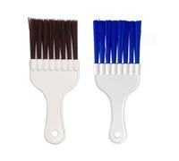 Helilyco 2PCS Air Conditioner Condenser Fin Comb and Cleaning Brush, Plastic AC Coil Fin Straightener Tool for Fins, Coils, Evaporators, and Condensers, 17.5 x 7 cm