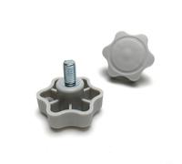 Helilyco 2PCS M8 x 15mm Plastic Knob Screws, Ergonomic Handle Locking Fasteners Fitness Equipment, Grey