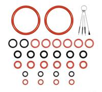 Helilyco 30PCS Silicone O Ring Seal Kit, 4 In 1 Cleaning Brush for Saeco Spidem for GAGGIA Fully Automatic Coffee Machine Maintenance, Heat Resistant Seals
