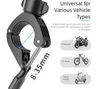 Helilyco 360° Adjustable Bike Mount for Action Cameras ABS Handlebar Clamp for DJI Action 5 Pro 4/3 Insta360 X5/X4/Ace Pro2 Osmo Pocket 3