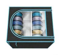 Helilyco 3D Printing Filament Holder Box 24 Spools | Oxford Fabric, Waterproof & Dustproof, Iron Frame Supports 25kg, Clear Window, Cable Management For Desktop Organization