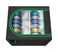 Helilyco 3D Printing Filament Holder Box 24 Spools | Oxford Fabric, Waterproof & Dustproof, Iron Frame Supports 25kg, Clear Window, Cable Management For Desktop Organization