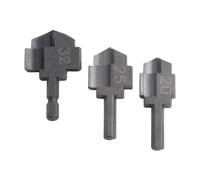 Helilyco 3pcs Hexagon Shank PPR Drill Bit Set for Water Pipe Expansion Stepped Hole Opener with 6.35mm Shank for Electric Drill Plumber Repair Tool #20#25#32