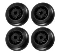 Helilyco 4 Pack Fitness Equipment Wheels 70x25x8mm Low Noise Plastic Replacement Rollers Exercise Bikes Treadmills Black