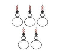 Helilyco 5-Pack Carburetor Bowl Gasket O-for Ring Kit GX240 GX270 GX340 GX390 Engines, 16010-ZE2-812