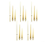 Helilyco 5 Sets Aluminium Clock Hand Kits with Colour Variants and Sizes DIY for Replacement and Repair Compatible with Various Clock for Dial Designs(Gold)