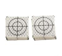 Helilyco 50 Pcs Acrylic Silver Reflective Targets Total Station Precise Surveying Prisms 2cm to 6cm Sizes Measurement Tools(4X4cm)