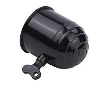 Helilyco 50mm Lockable Tow Ball Cover with Key, for Caravan Trailer Hitch Protector Cap, Screw- Towing Accessory Trucks and, Black/Silver