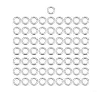 Helilyco 50pcs for Heavy Duty Fishing Solid Rings, for Seamless for Stainless Steel Split for Ring Swivel Lure Tackle, 150-400lb(9 * 6 * 1.5mm)