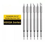 Helilyco 6-Piece Soldering Iron Tip Set with F245-K KU JS I C2 B Tips for HS-02A and DWS-200 Soldering Station