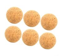 Helilyco 6pcs Cork Foosball Balls Table Football, Natural Solid Wood for Replacement 36/40/45/50mm, Quiet Gaming Accessories(50mm Cork Ball)