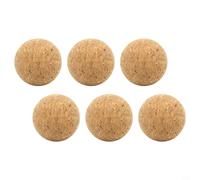Helilyco 6pcs Cork Foosball Balls Table Football, Natural Solid Wood for Replacement 36/40/45/50mm, Quiet Gaming Accessories(40mm Cork Ball)