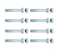Helilyco 8-Pack Metal Shear Pins for PowerSmart Two-Stage Snow Blowers, 43.3mm Replacement Bolts and Nuts Kit Compatible with Part 303160355P