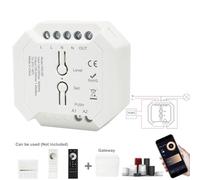 Helilyco AC Triac Dimmer Switch Dimmable LED Drivers, 100-240V, 154W@110V/308W@220V, Push Button & Remote Control, 0-100% Smooth Dimming, White