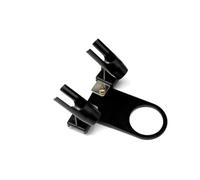 Helilyco Airbrush Holder for Compressor Stand Accessories - Holds Up to 2 Spray Models WD-70 Metal & Plastic Mount Bracket for Air Regulator Black Silver