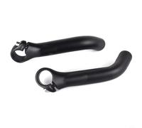 Helilyco Aluminium Alloy for Bicycle Rest Handlebars, Lightweight Bar End Grips Long Distance Cycling, MTB Handles, Black (Pair)(B)
