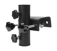 Helilyco Balcony Umbrella Holder Clamp for Garden Fence Railing, for Heavy Duty Steel Parasol Bracket Stand, Fits Pole Diameter 23-38mm, Black