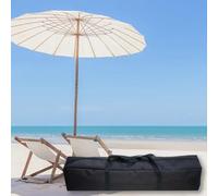 Helilyco Beach Umbrella Storage Bag, for Large Oxford Carry Case with Shoulder Strap for Patio Camping Sunshade, Black, 150x20x20cm