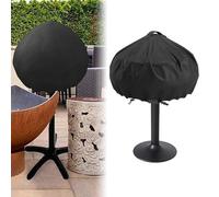 Helilyco Black for Round Splashproof Barbecue Cover George for Foreman GGR50B GFO3320 GFO240, for Heavy Duty Oxford Cloth Grill Protector with Easy Grip Handle 19.5x18 Inch