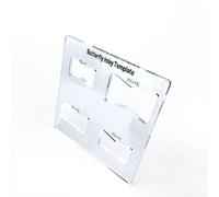 Helilyco Butterfly Inlay Template Set, Hardened Acrylic, 7 Sizes from 1116" to 4 34", Woodworking, Decorative Detail on Tables Chests, Transparent