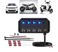 Helilyco Car for Motorcycle 20A Electrical Fuse Junction Box with LED Indicator Power Distribution, PC Material, Black, Compatible with 12V Vehicles and Appliances