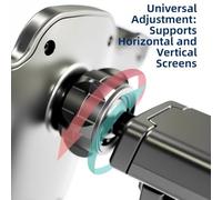 Helilyco Car Suction Cup Phone Holder with 360 Degree Rotation and Gravity-Activated Arm for Dashboard Mount Black