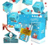 Helilyco Christmas Surprise Box with 12 Bouncing Boxes for Cash Gifts Confetti Party Favors and Joyful Celebrations - Easy Assembly Sturdy Paperboard Construction